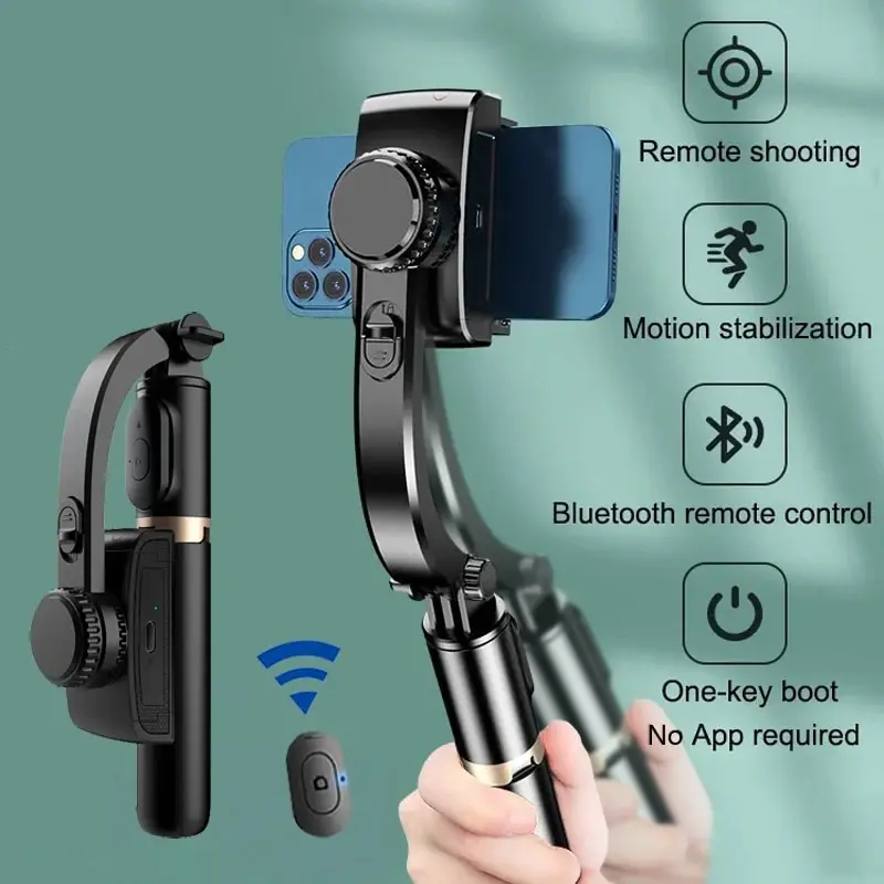 Auto Tracking Tripod - Q08 ไม้เซลฟี่แบบมีไฟในตัว พร้อมขาตั้งกล้องบลูทูธ สำหรับสมาร์ทโฟน กล้องแอคชั่น และกล้องต่างๆ