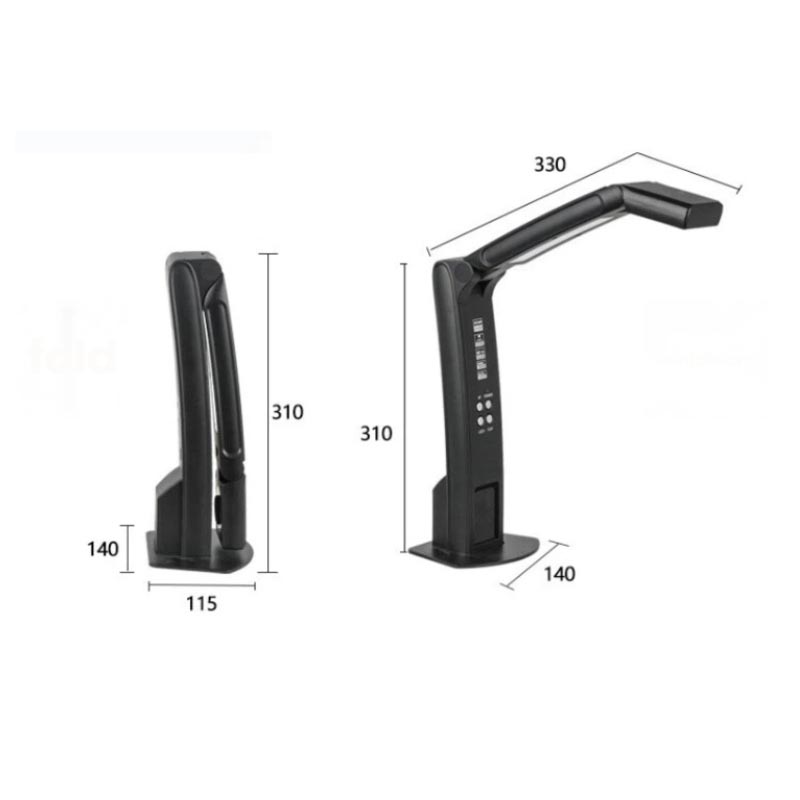 Document Camera Visualizer - กล้องถ่ายเอกสารแบบพกพา พับเก็บได้ พร้อมแขนปรับระดับได้ ใช้สำหรับสแกนหนังสือและโน้ต พร้อมปุ่มควบคุม