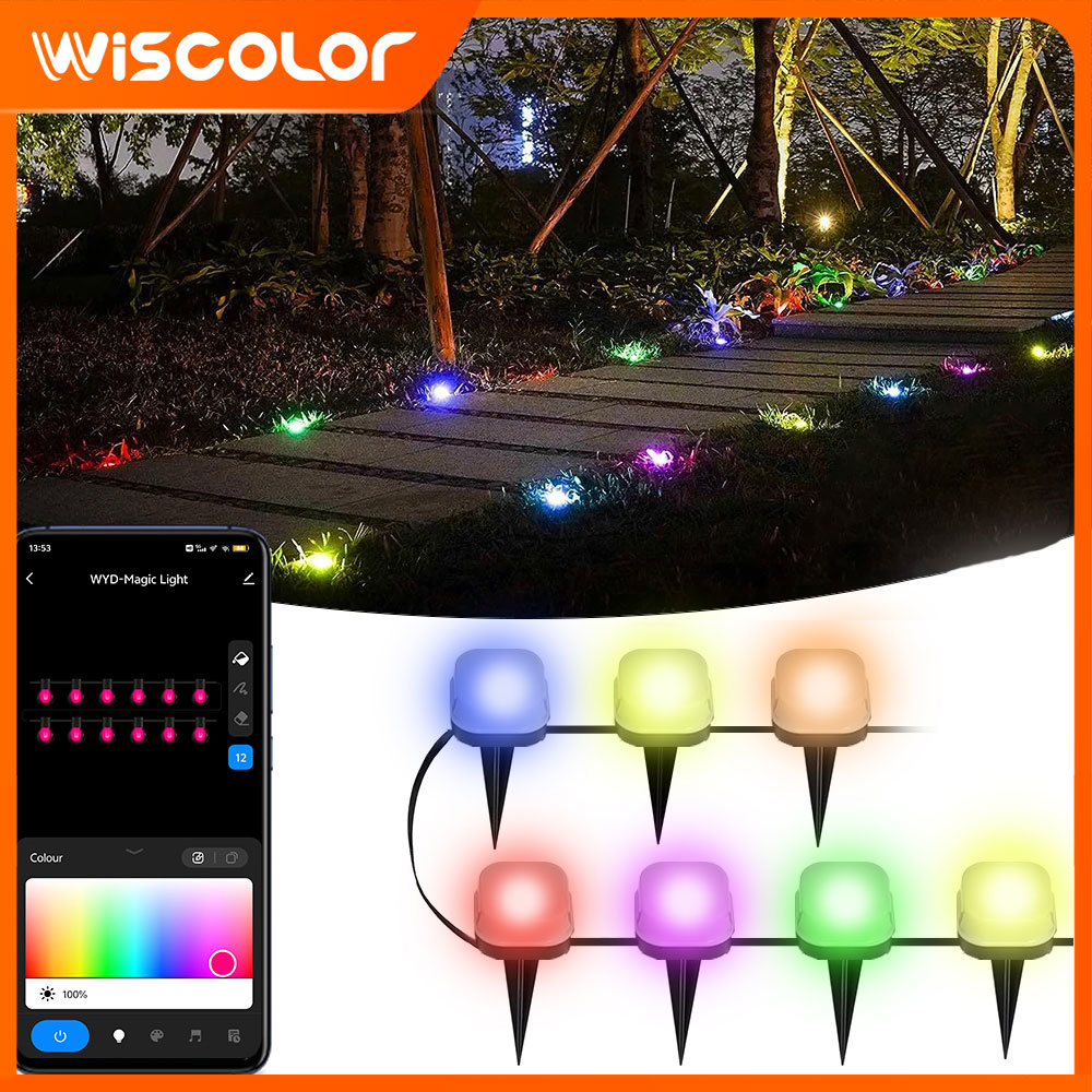 Rgb Desk Lamp Smart - ไฟสนามหญ้ากลางแจ้ง IP65 RGB LED ควบคุมผ่านแอพ Wifi