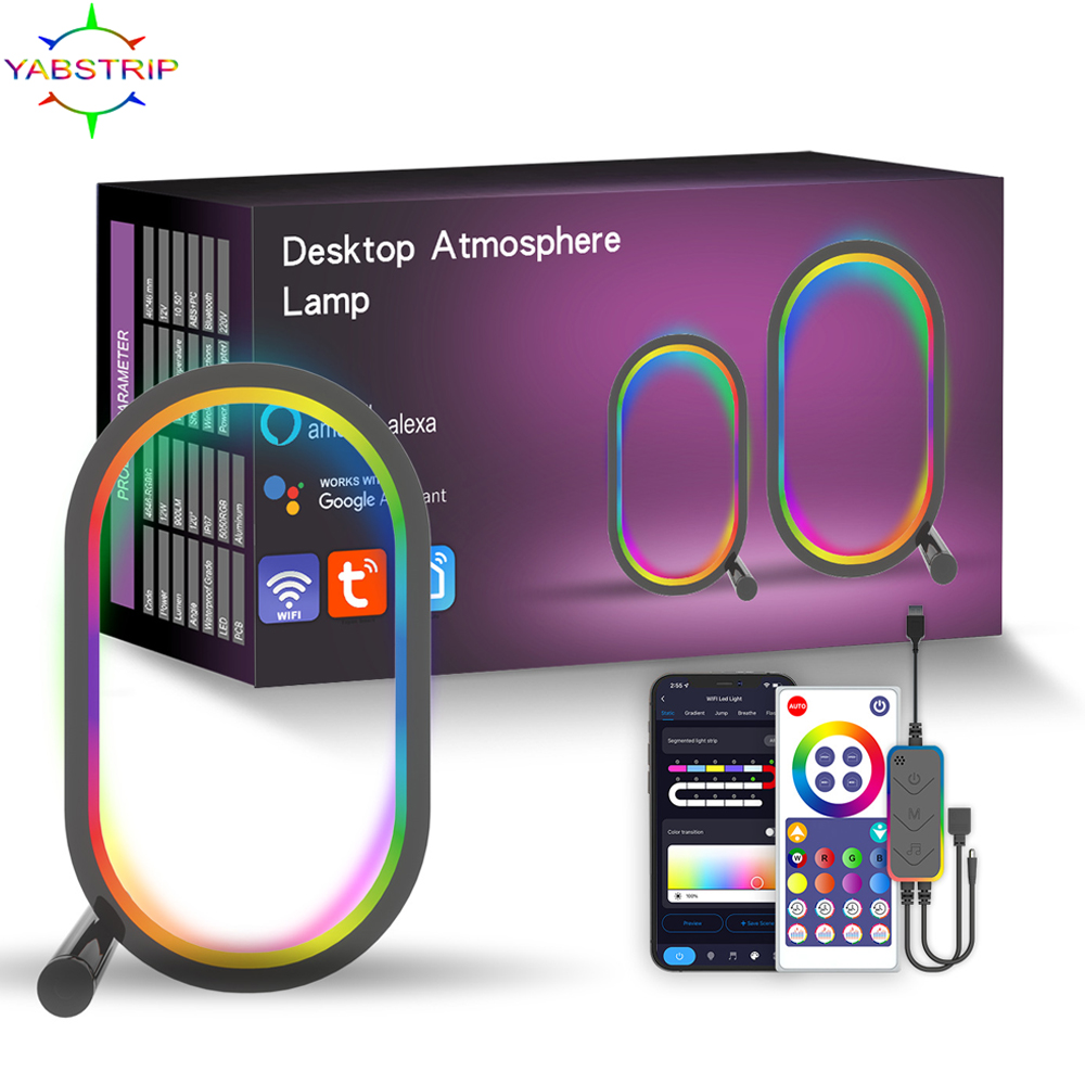 Rgb Desk Lamp Smart - โคมไฟโต๊ะที่สร้างสรรค์แอป WiFi อัจฉริยะ5V USB RGB Symphony