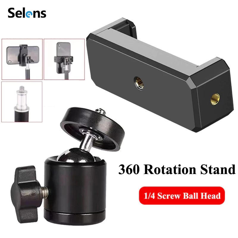 Auto Tracking Tripod - ที่ยึดโทรศัพท์มือถือแบบหนีบ Selens Universal หมุนได้ 360 องศา