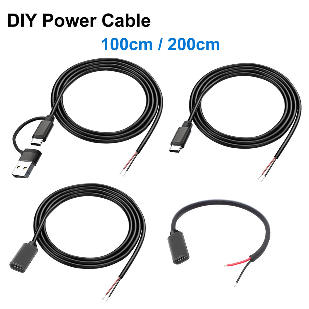 Diy Electronics Gadgets - DC 2 พินสายไฟ USB และประเภท C
