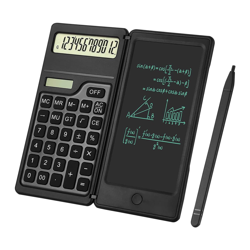 Digital Drawing Tablet - เครื่องคิดเลขแบบพกพาแท็บเล็ตสำหรับเขียนหน้าจอ LCD แบบพับได้ขนาด6นิ้วเครื่องคิดเลขวิทยาศาสตร์แท็บเล็ตพร้อมปากกาสไตลัส