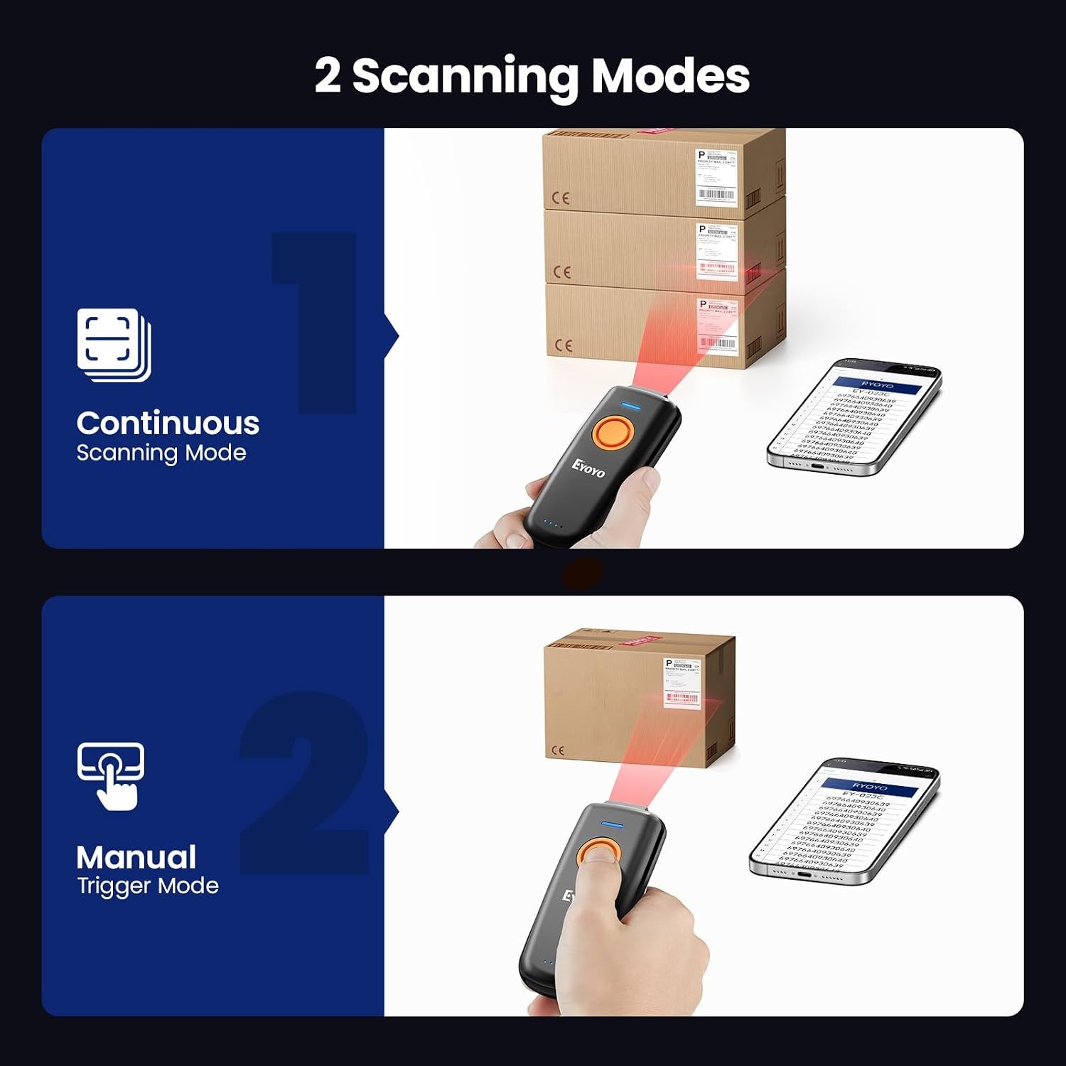เครื่องสแกนบาร์โค้ดขนาดเล็ก EY - Barcode Scanner Wireless บทวิจารณ์และราคา
