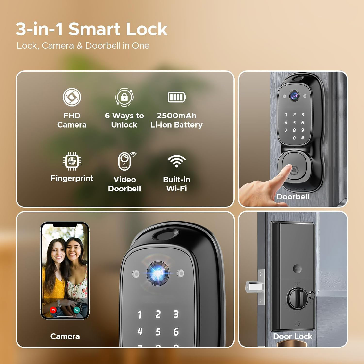 กุญแจล็อคประตูอัจฉริยะ Tuya Wi - Electronics & Gadgets Starting With D บทวิจารณ์และราคา