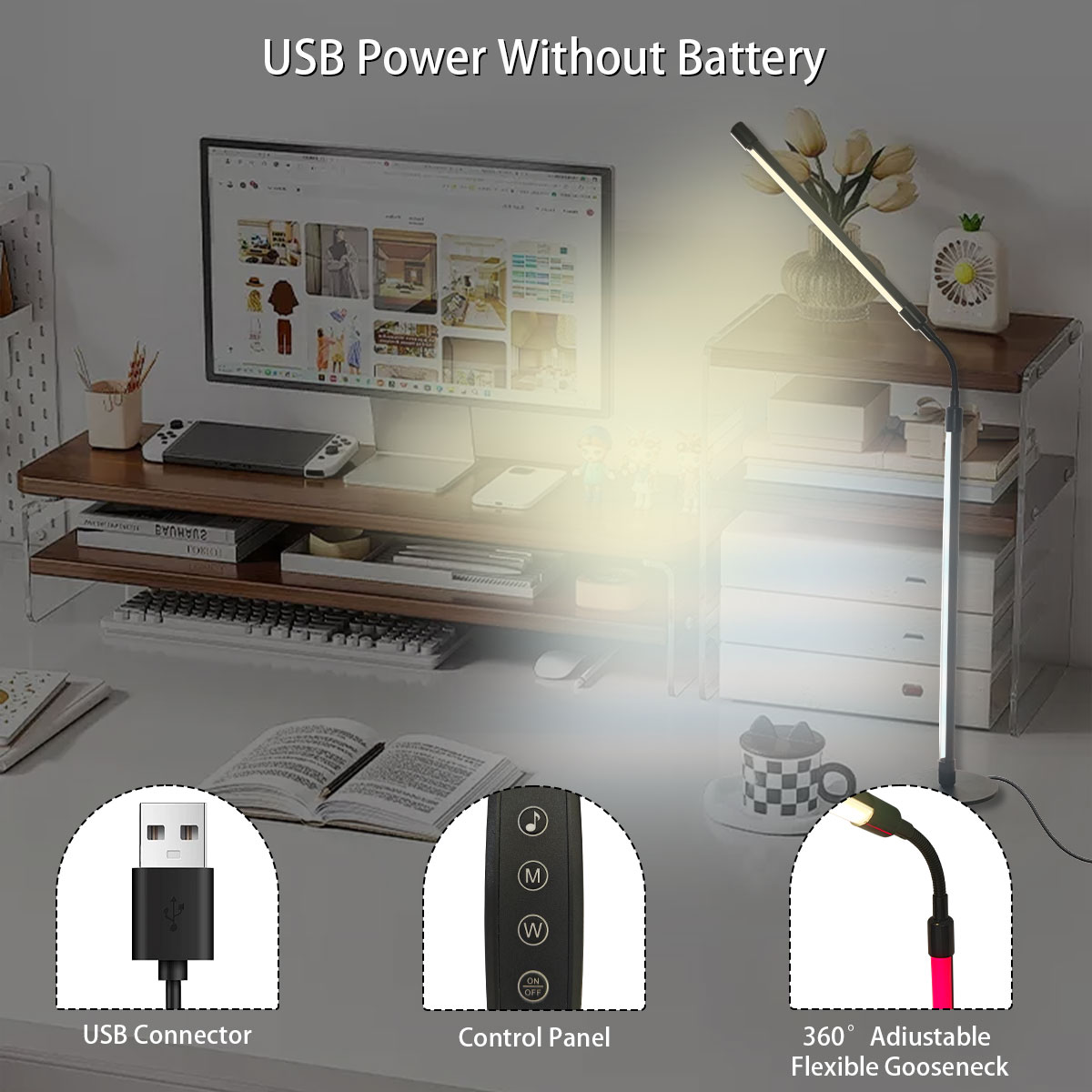 โคมไฟตั้งโต๊ะ LED เปลี่ยนสีอัจ - Rgb Desk Lamp Smart บทวิจารณ์และราคา