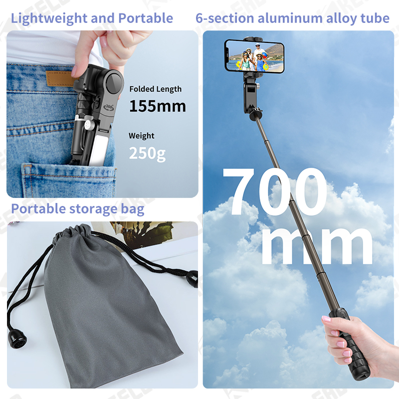 Q18 ไม้เซลฟี่แบบตั้งโต๊ะพร้อมโ - Auto Tracking Tripod บทวิจารณ์และราคา