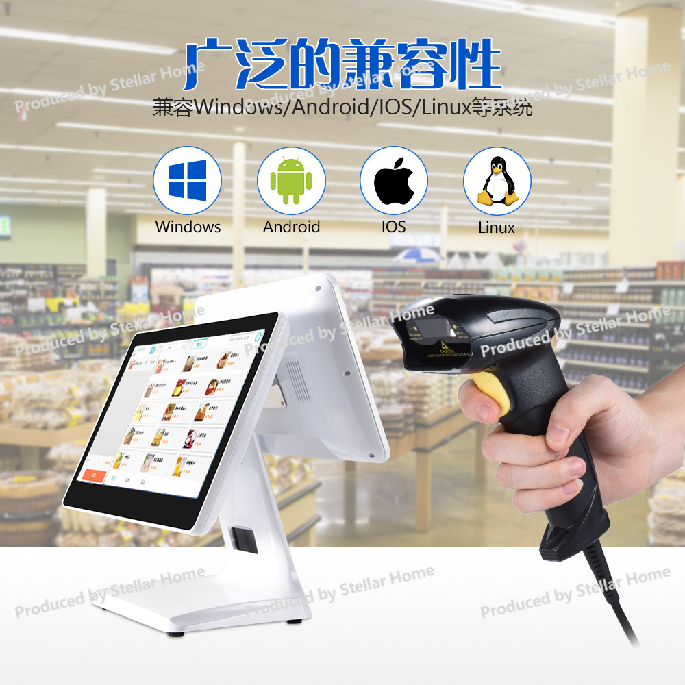 ปืนสแกนบาร์โค้ดแบบมีสาย QR Cod - Barcode Scanner Wireless บทวิจารณ์และราคา