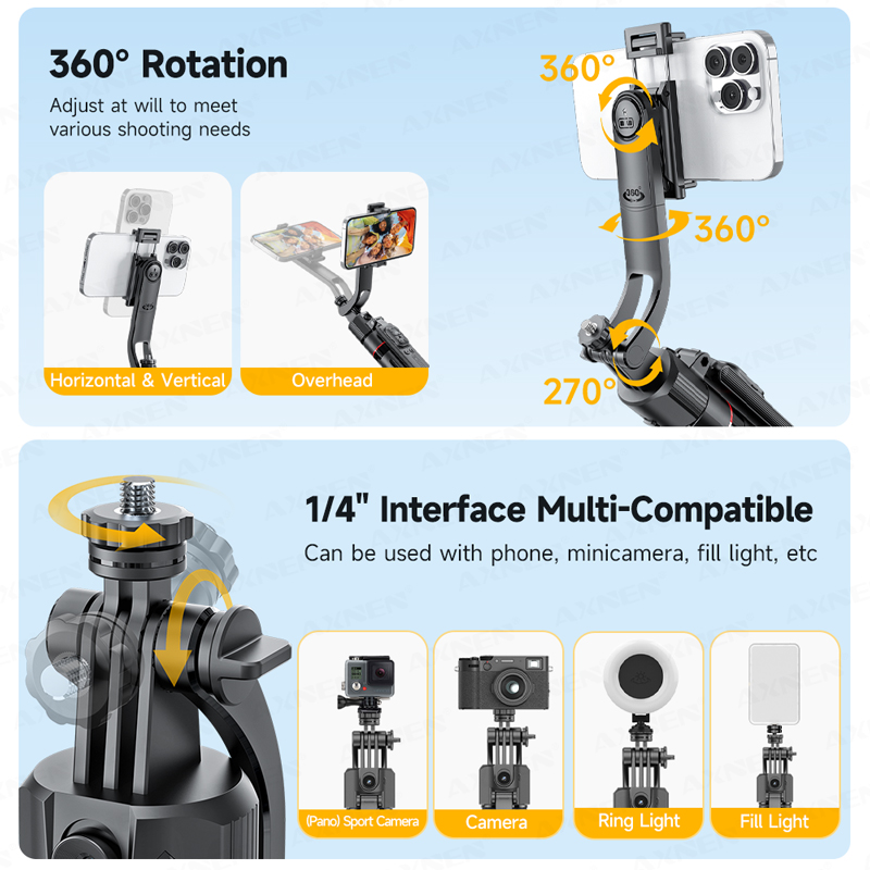 TT07 AI ไม้เซลฟี่แบบยืดหดได้ 6 - Auto Tracking Tripod บทวิจารณ์และราคา