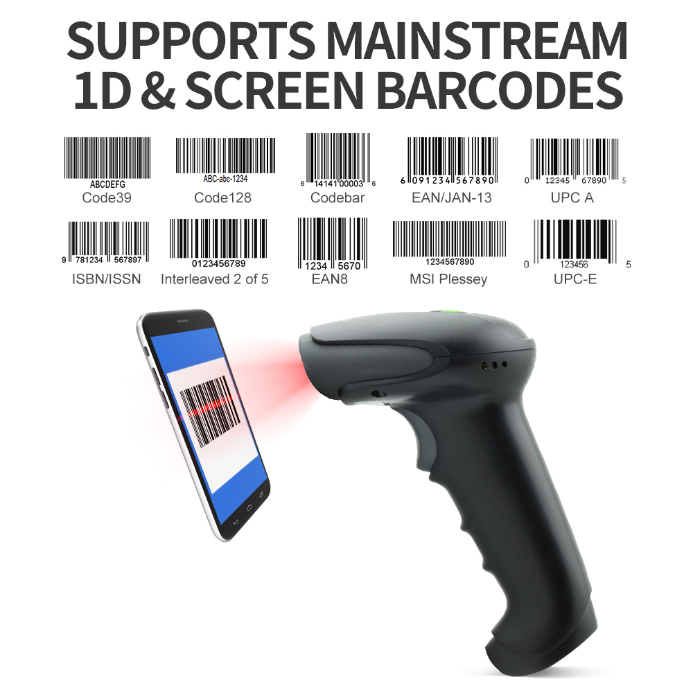 เครื่องสแกนบาร์โค้ดไร้สายแบบมื - Barcode Scanner Wireless บทวิจารณ์และราคา