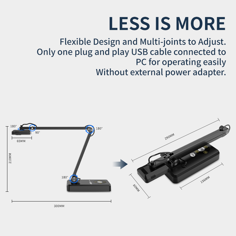 พรีเซนเตอร์ภาพดิจิตอล 4K |   เ - Document Camera Visualizer บทวิจารณ์และราคา