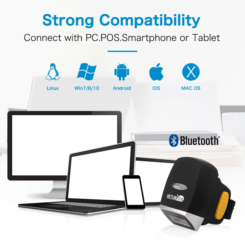 เครื่องสแกนบาร์โค้ดแบบแหวนนิ้ว - Barcode Scanner Wireless บทวิจารณ์และราคา