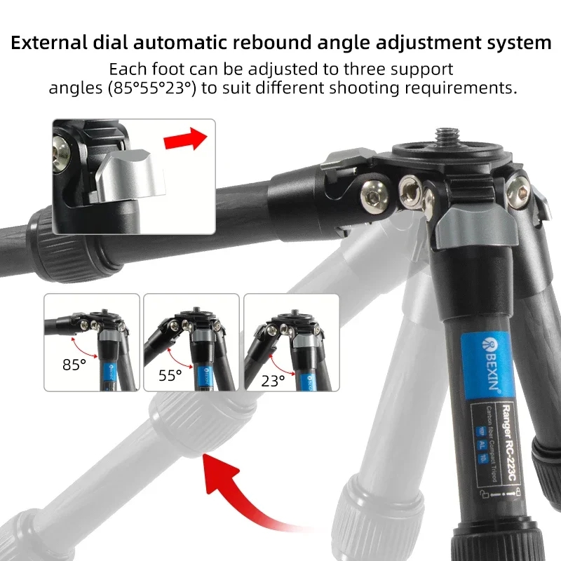 BEXIN Mini คาร์บอนไฟเบอร์ขาตั้ - Auto Tracking Tripod บทวิจารณ์และราคา